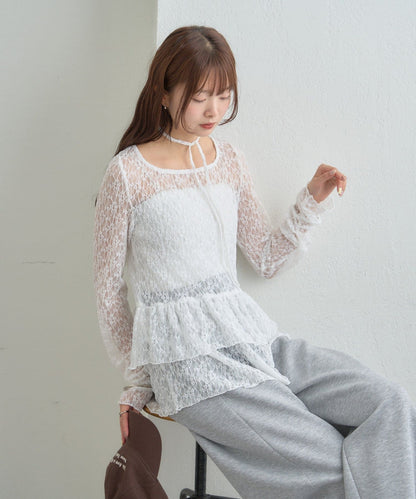 mystic sheer layering top with choker - Image 51