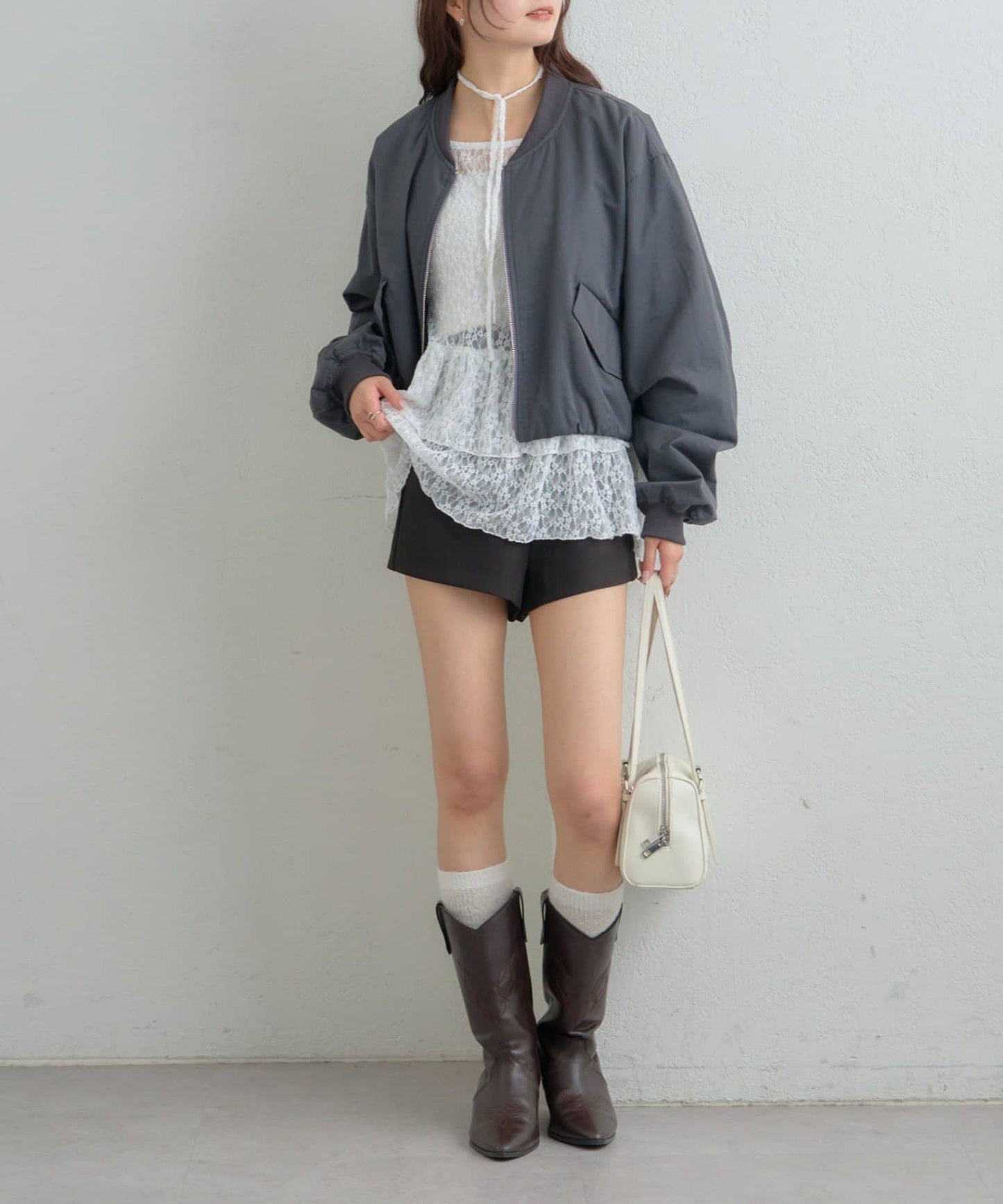 mystic sheer layering top with choker - Image 69