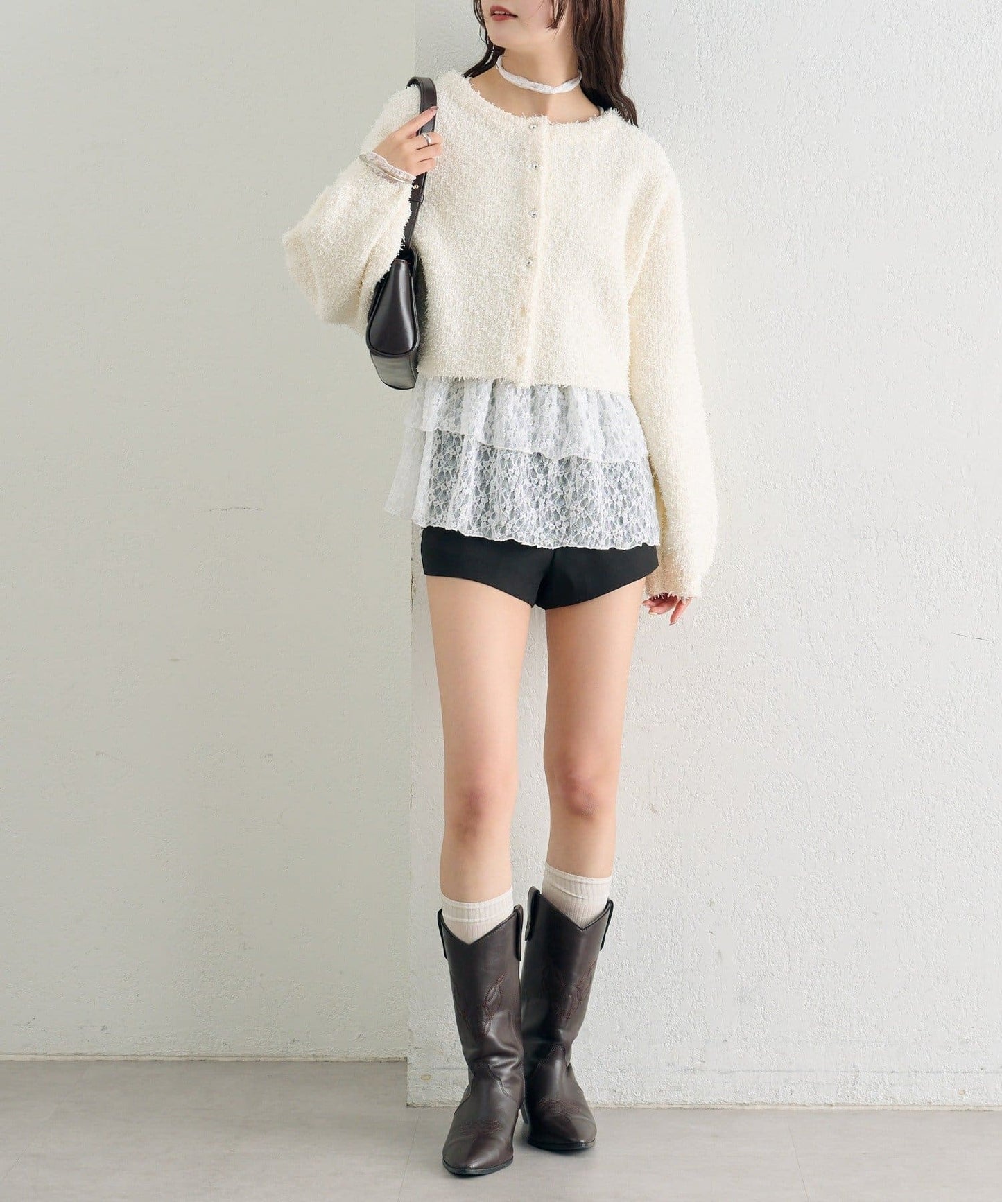 mystic sheer layering top with choker - Image 73