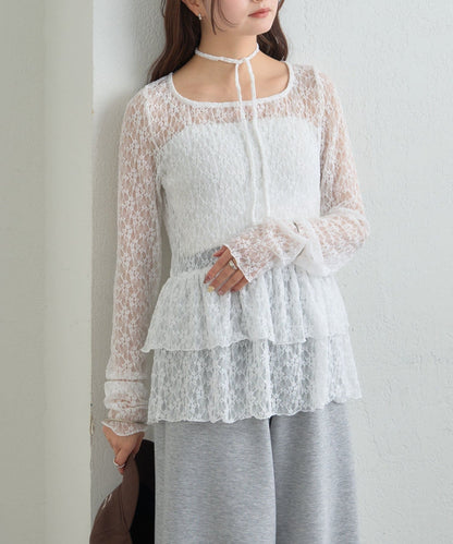 mystic sheer layering top with choker - Image 52
