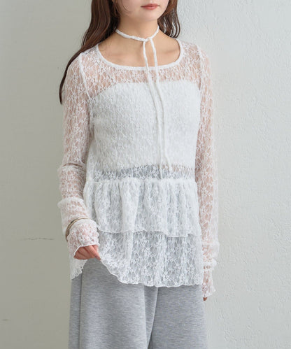 mystic sheer layering top with choker - Image 56