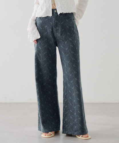 Kastane [Straight] floral embroidered denim - Image 36