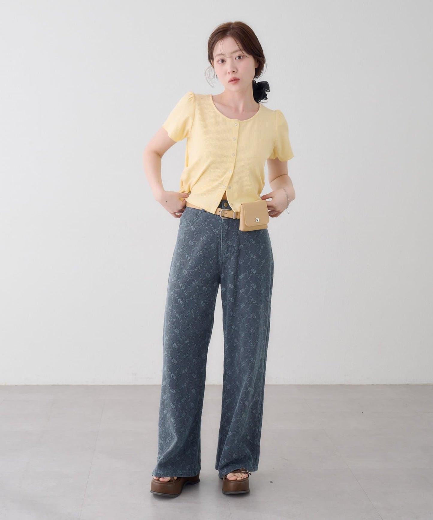 Kastane [Straight] floral embroidered denim - Image 38