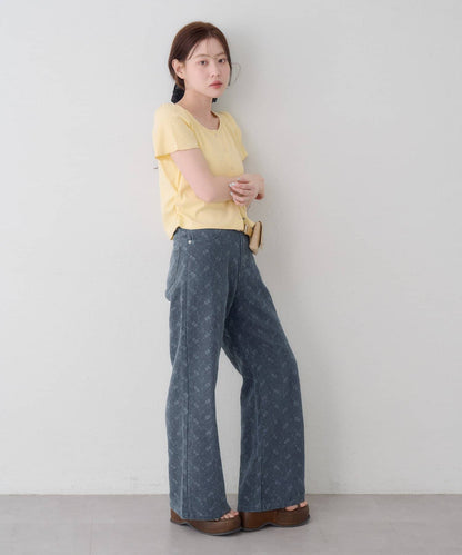 Kastane [Straight] floral embroidered denim - Image 40