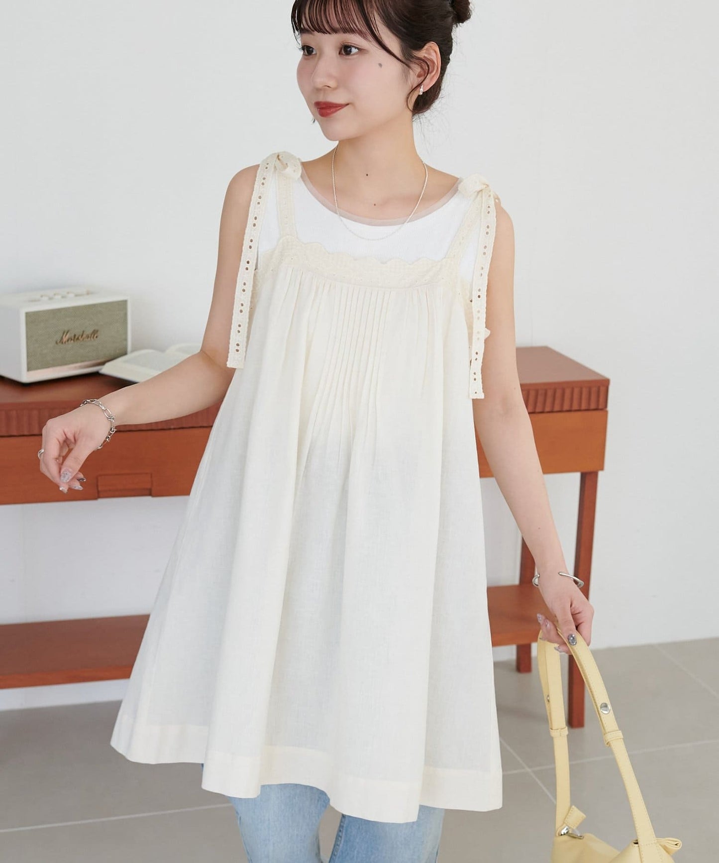 DISCOAT 印度棉 ribbon lace tunic - Image 2