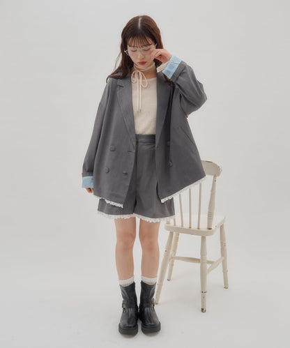 umm. By Discoat Lace下擺西裝外套 - Image 17