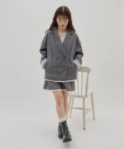 umm. By Discoat Lace下擺西裝外套 - Image 19