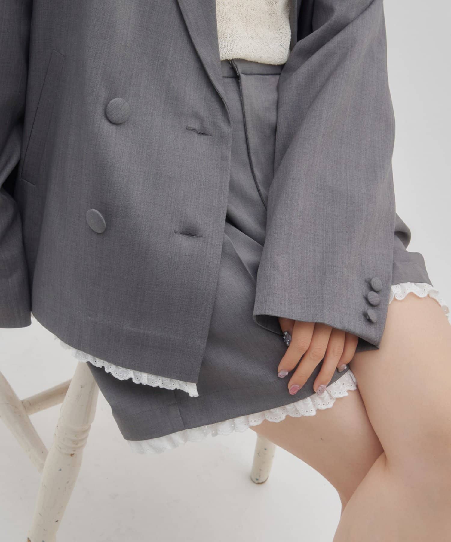 umm. By Discoat Lace下擺西裝外套 - Image 21