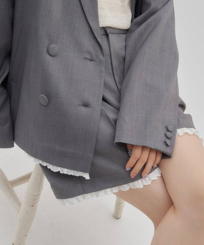 umm. By Discoat Lace下擺西裝外套 - Image 21