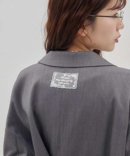 umm. By Discoat Lace下擺西裝外套 - Image 7