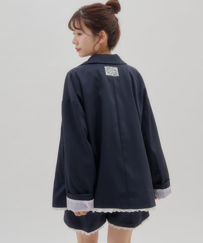 umm. By Discoat Lace下擺西裝外套 - Image 1