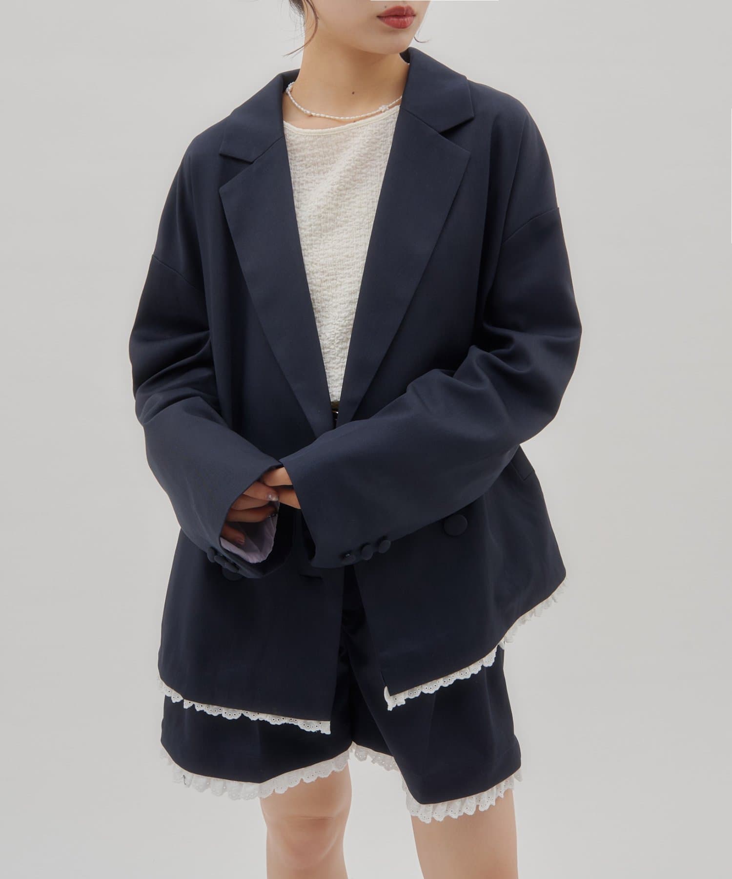 umm. By Discoat Lace下擺西裝外套 - Image 37
