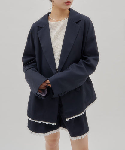 umm. By Discoat Lace下擺西裝外套 - Image 37