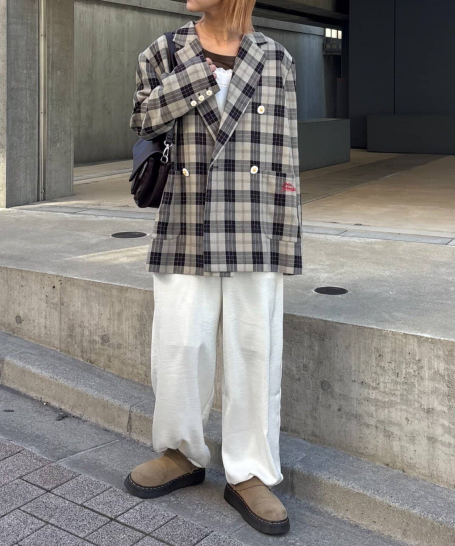 HELLO.SANFRANCISCO 花花紐扣格紋外套 - Image 8