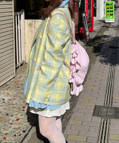 HELLO.SANFRANCISCO 花花紐扣格紋外套 - Image 23