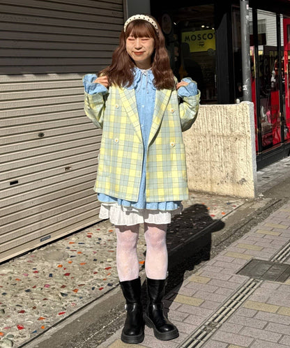 HELLO.SANFRANCISCO 花花紐扣格紋外套 - Image 25