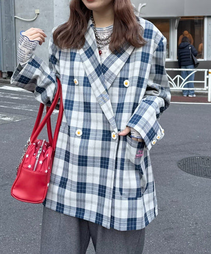 HELLO.SANFRANCISCO 花花紐扣格紋外套 - Image 12