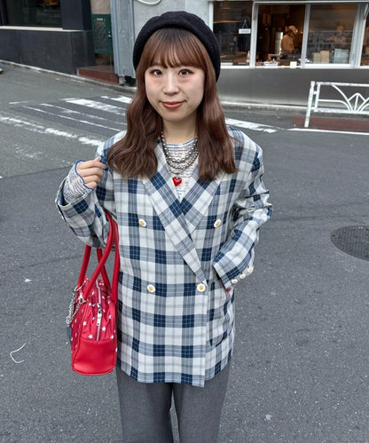 HELLO.SANFRANCISCO 花花紐扣格紋外套 - Image 13