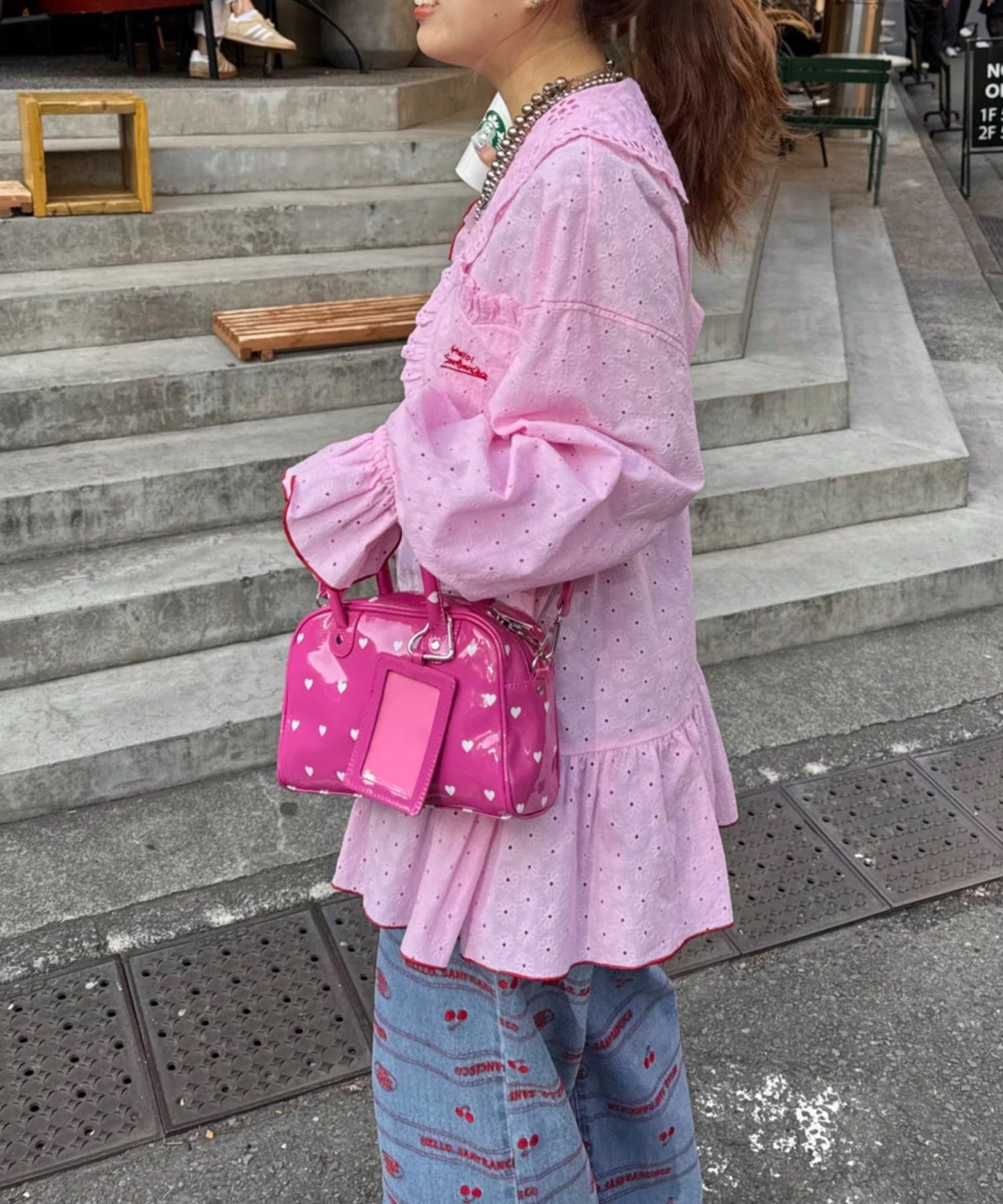 HELLO.SANFRANCISCO Frill lace tunic blouse - Image 12