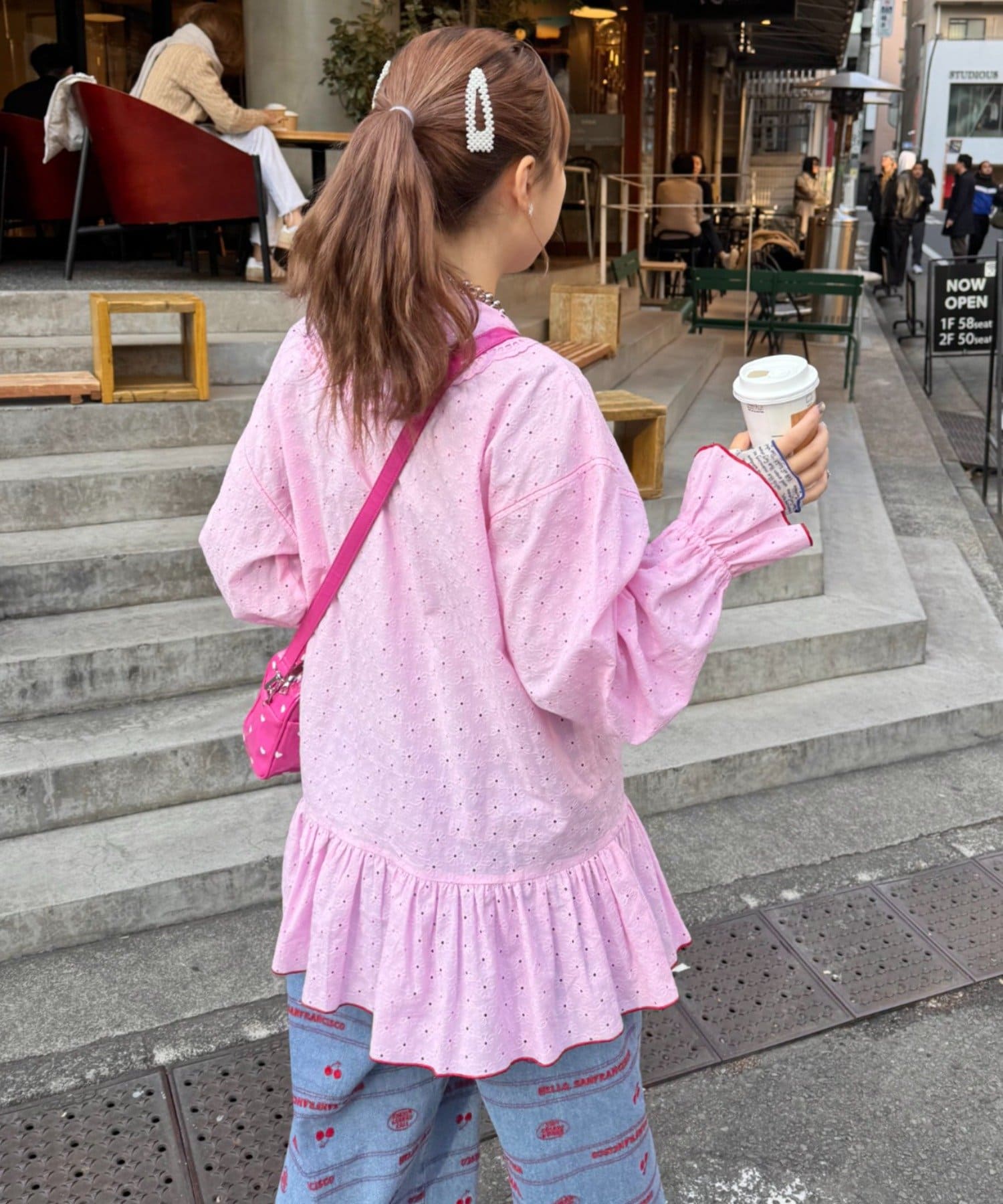 HELLO.SANFRANCISCO Frill lace tunic blouse - Image 13