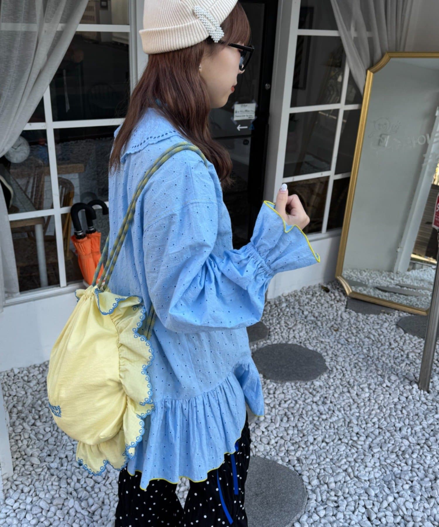 HELLO.SANFRANCISCO Frill lace tunic blouse - Image 19