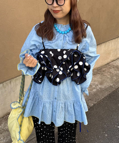 HELLO.SANFRANCISCO Frill lace tunic blouse - Image 21