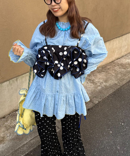 HELLO.SANFRANCISCO Frill lace tunic blouse - Image 23