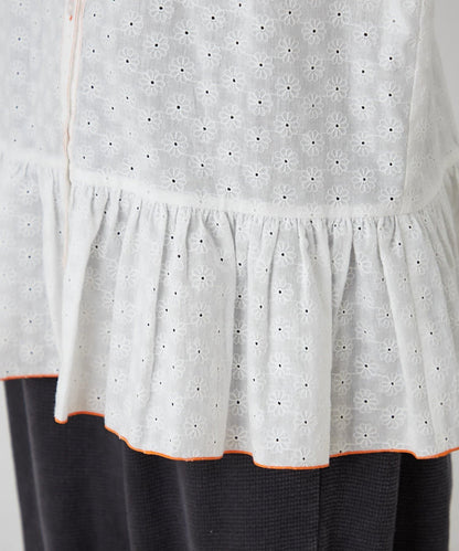 HELLO.SANFRANCISCO Frill lace tunic blouse - Image 32