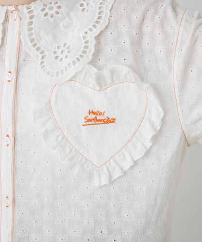 HELLO.SANFRANCISCO Frill lace tunic blouse - Image 34