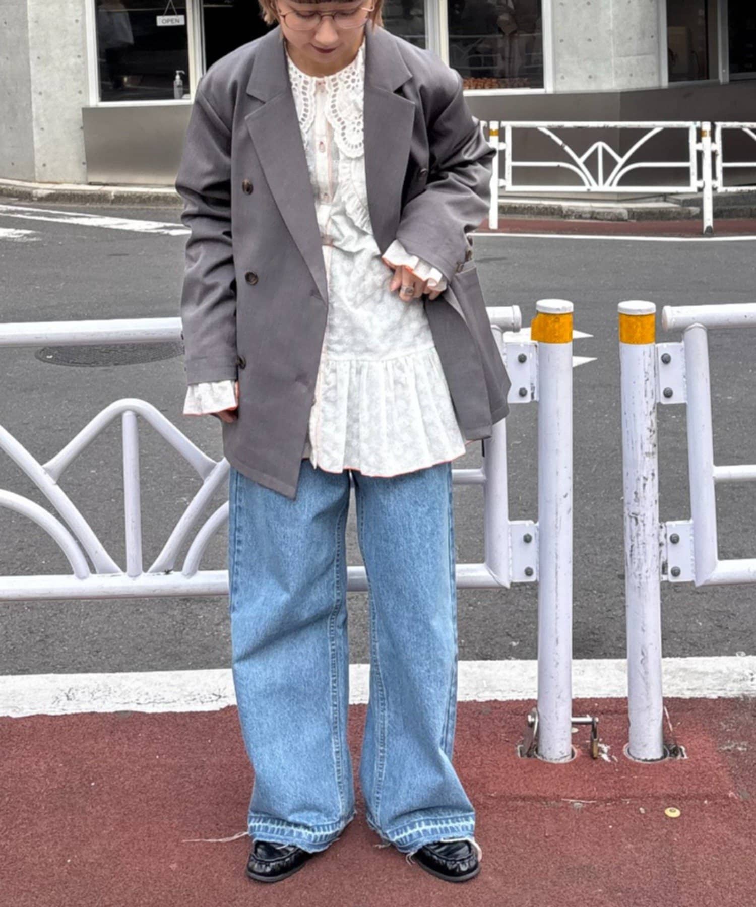 HELLO.SANFRANCISCO Frill lace tunic blouse - Image 6