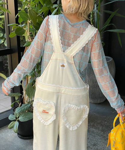 HELLO.SANFRANCISCO Lace緞面連身褲 - Image 5