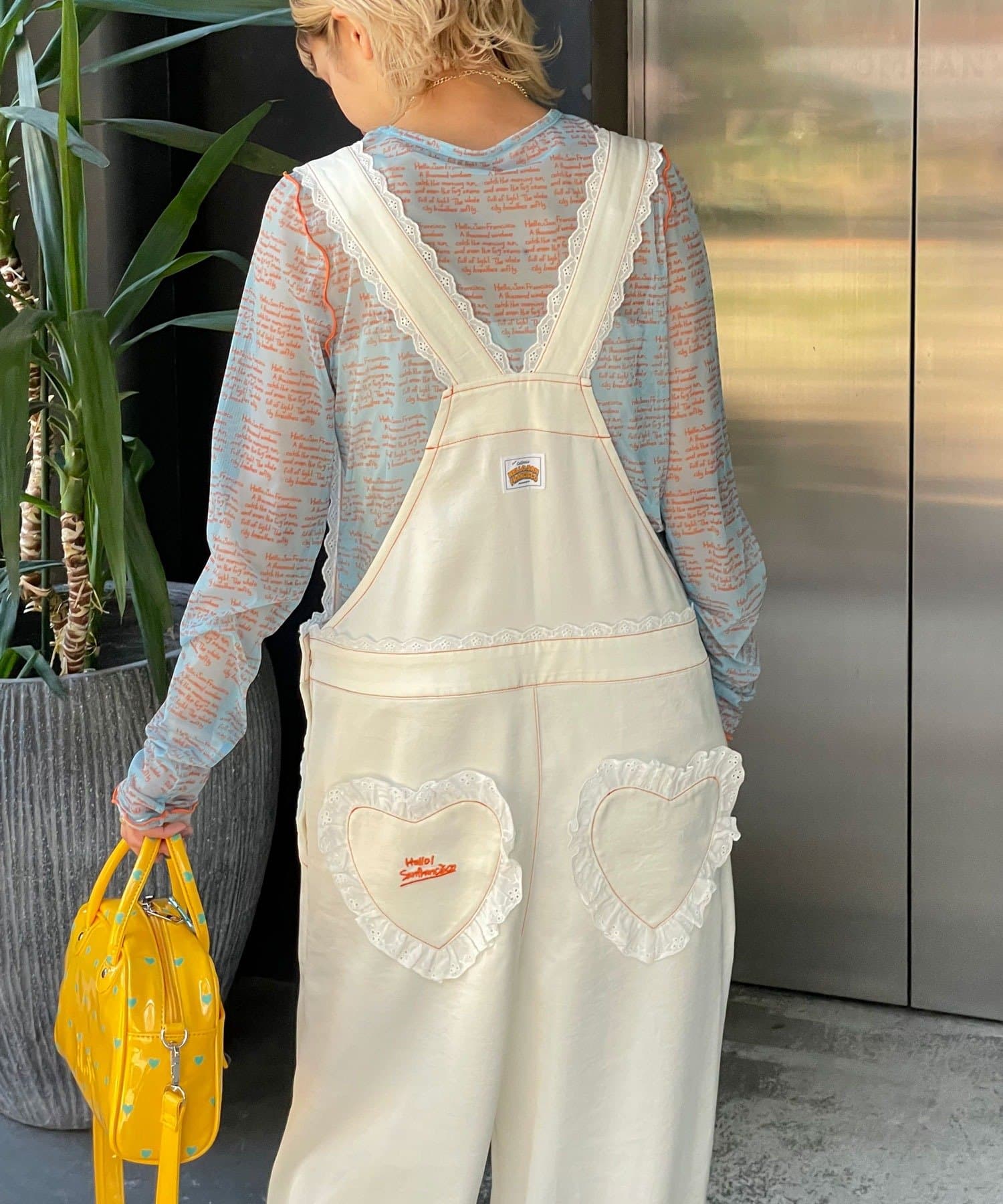 HELLO.SANFRANCISCO Lace緞面連身褲 - Image 6