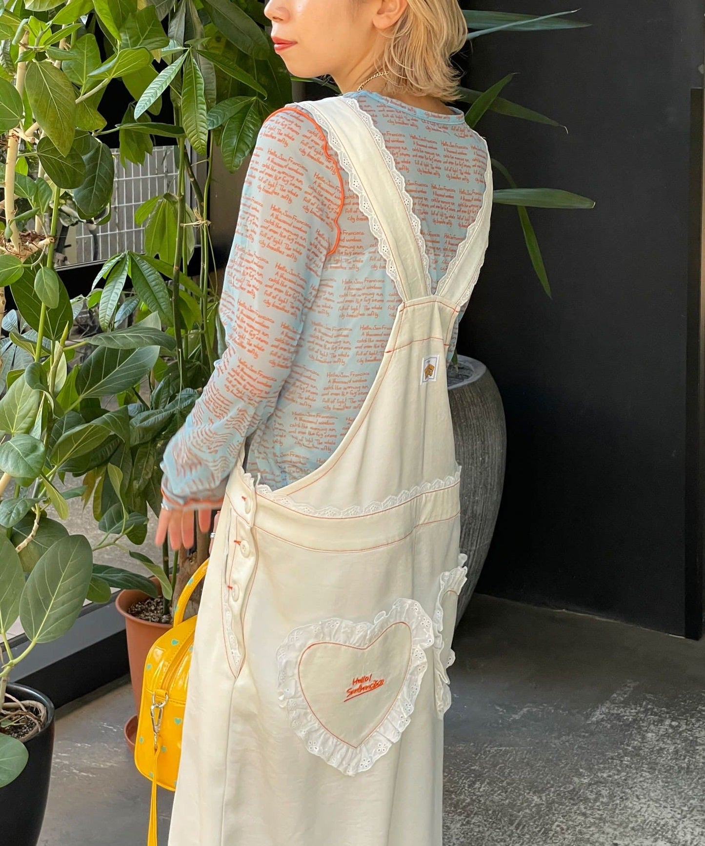 HELLO.SANFRANCISCO Lace緞面連身褲 - Image 7