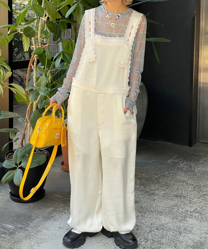 HELLO.SANFRANCISCO Lace緞面連身褲 - Image 8