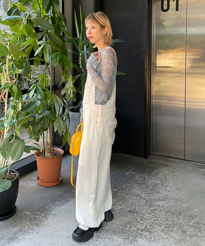 HELLO.SANFRANCISCO Lace緞面連身褲 - Image 10