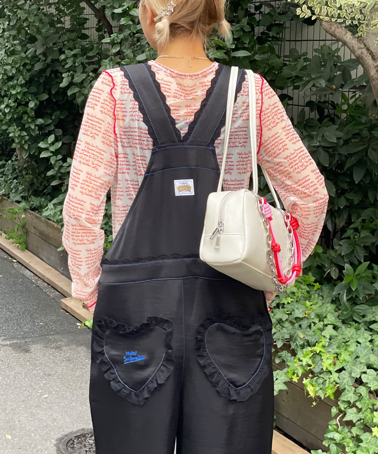 HELLO.SANFRANCISCO Lace緞面連身褲 - Image 14