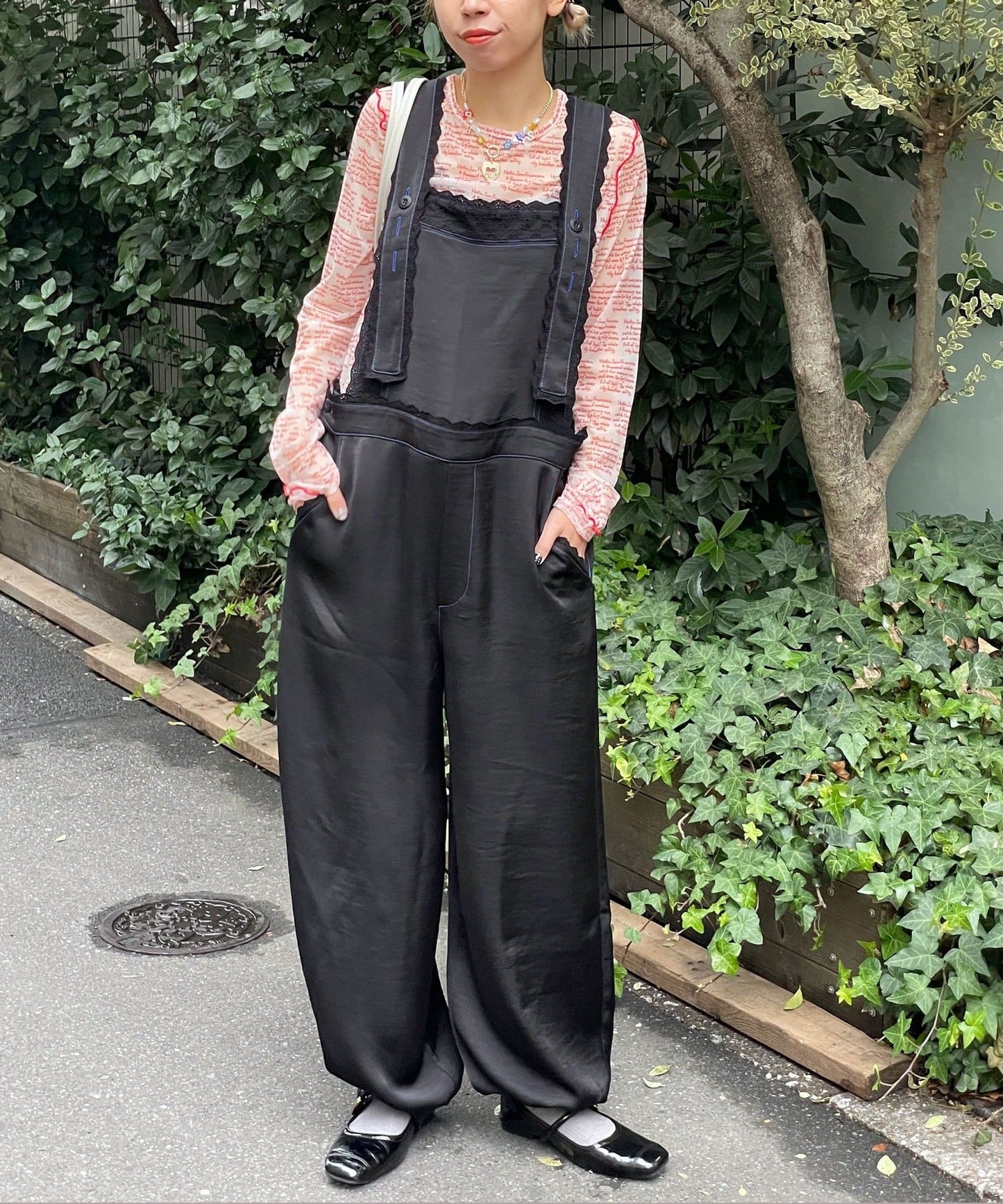 HELLO.SANFRANCISCO Lace緞面連身褲 - Image 16