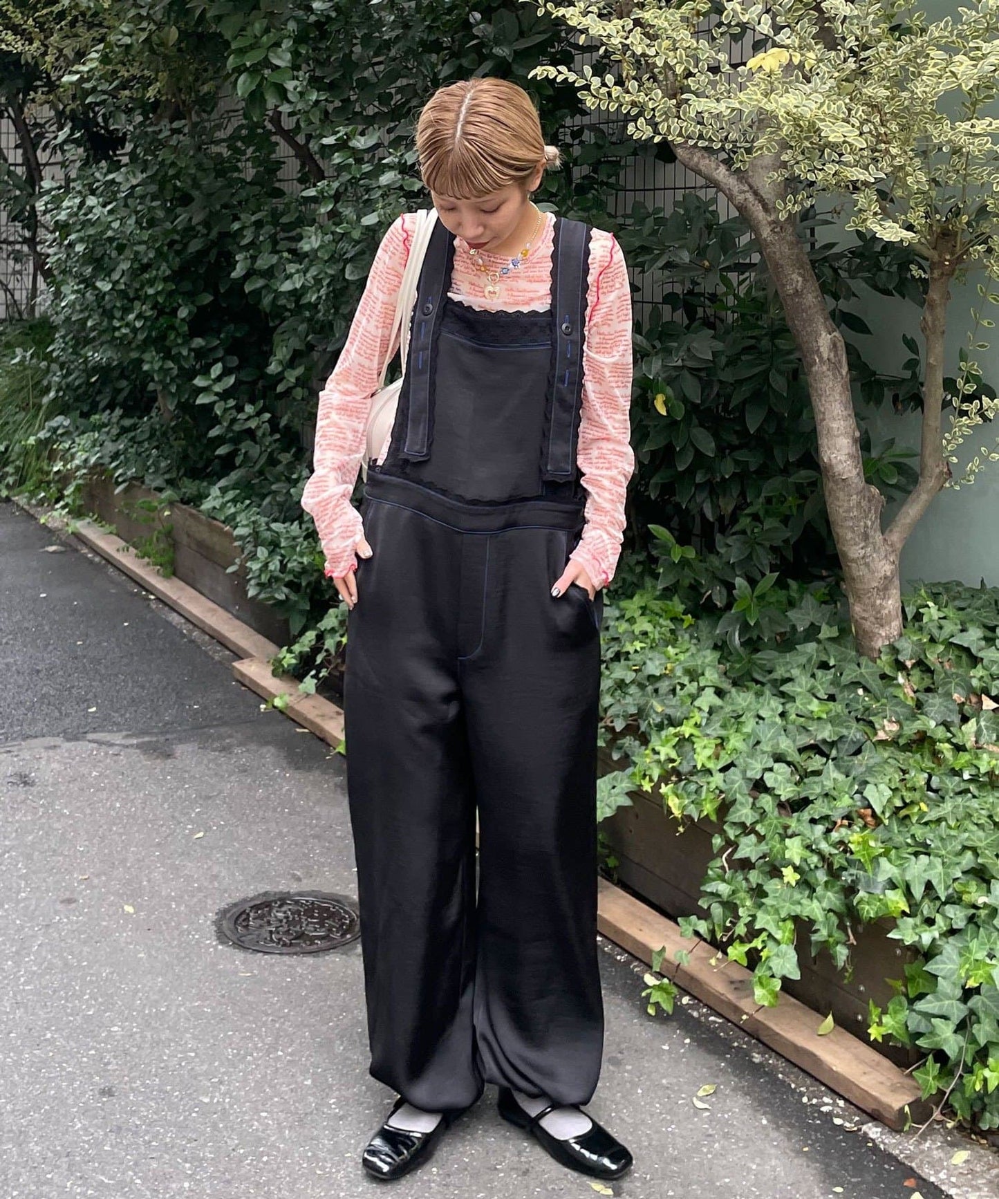 HELLO.SANFRANCISCO Lace緞面連身褲 - Image 17