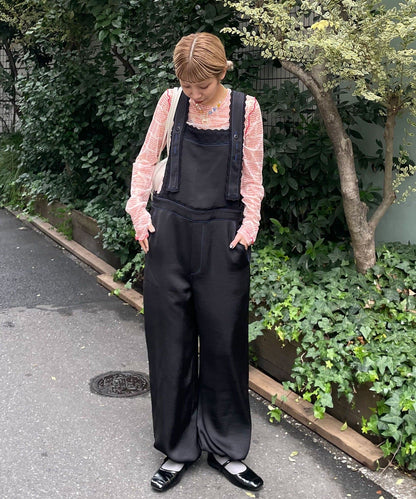 HELLO.SANFRANCISCO Lace緞面連身褲 - Image 17