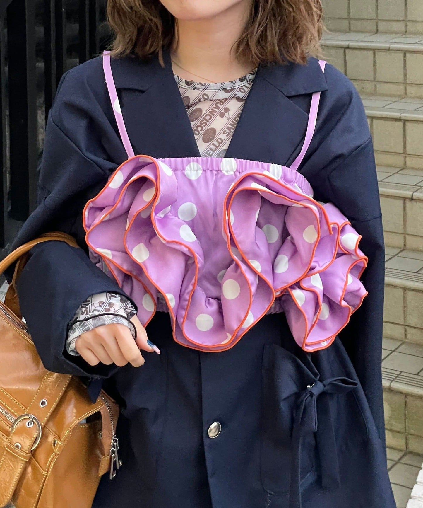 波點荷葉邊bustier - Image 9