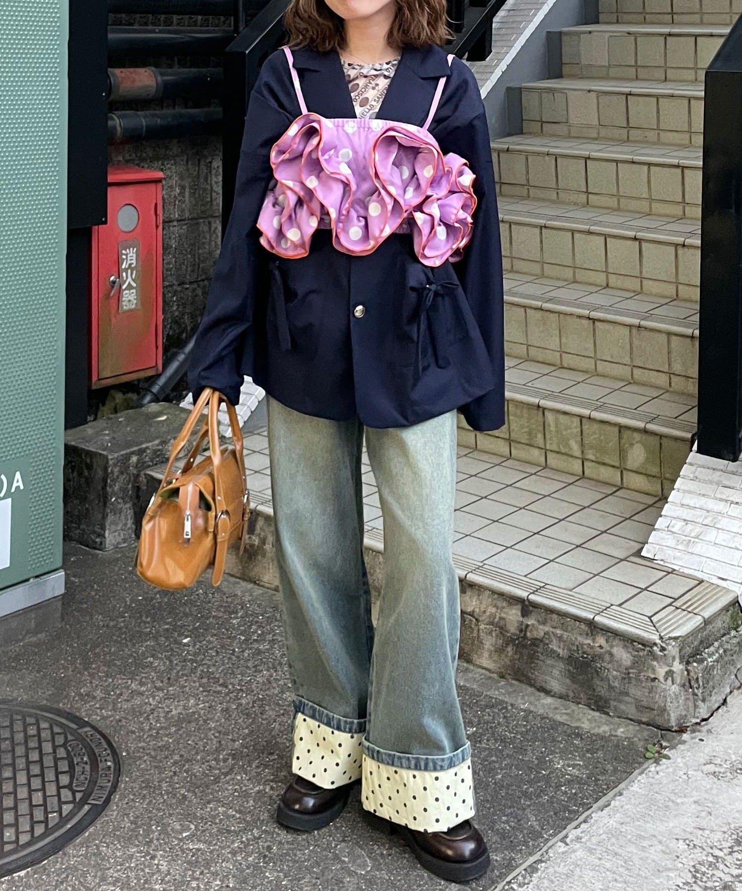 波點荷葉邊bustier - Image 12