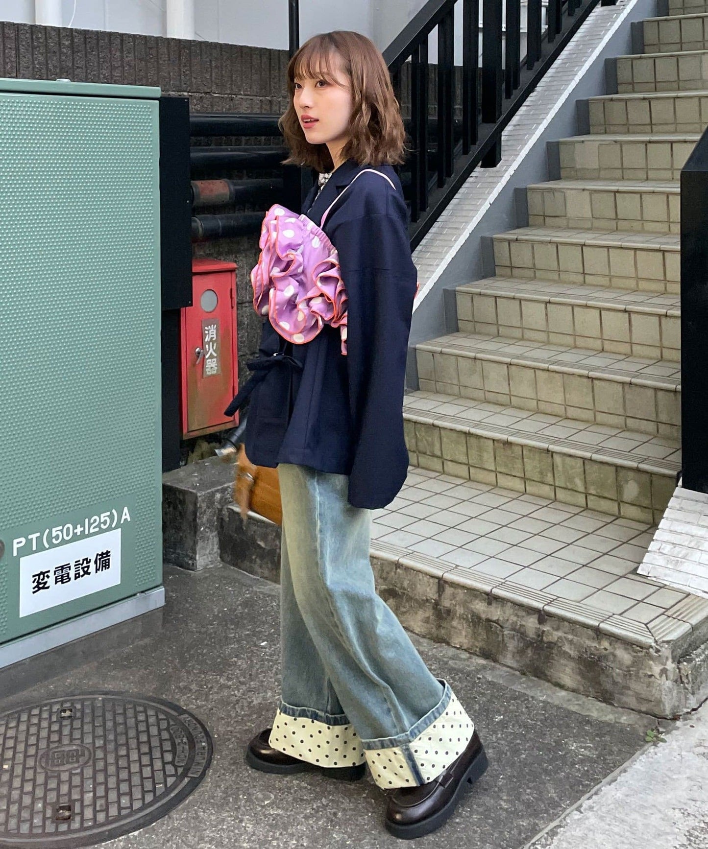 波點荷葉邊bustier - Image 13