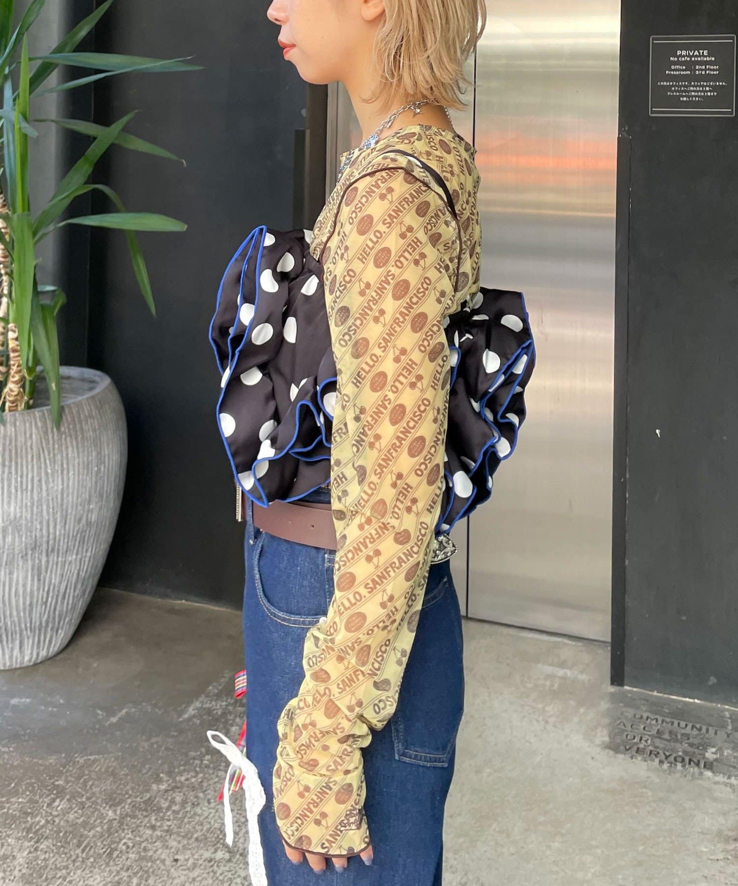 波點荷葉邊bustier - Image 23