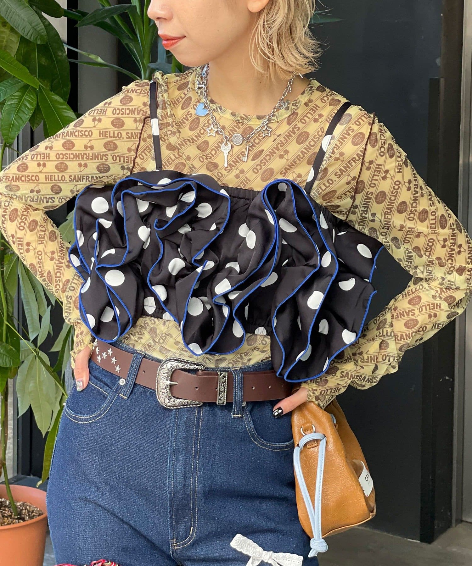 波點荷葉邊bustier - Image 15