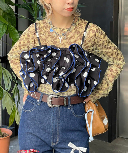 波點荷葉邊bustier - Image 17