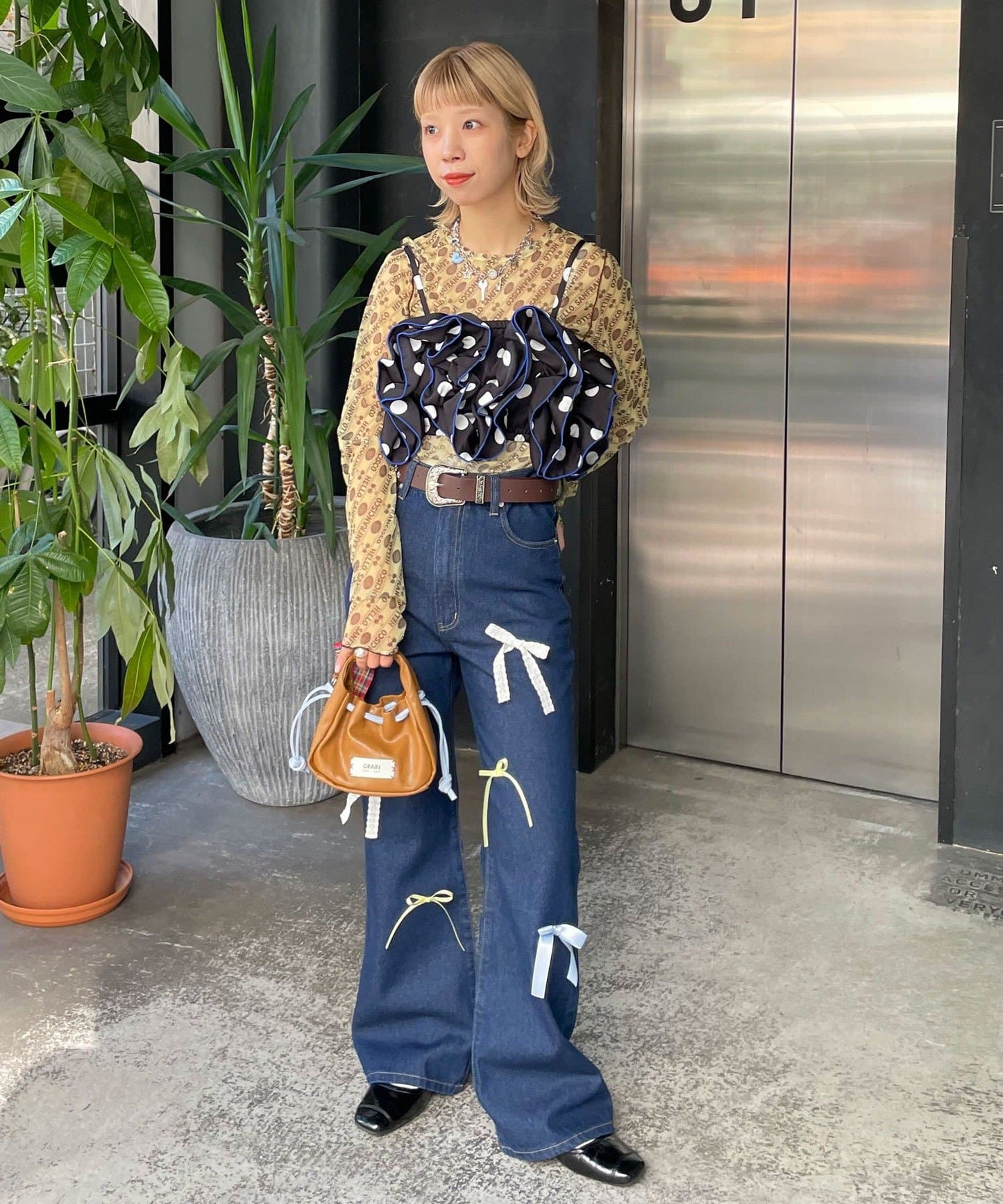 波點荷葉邊bustier - Image 19