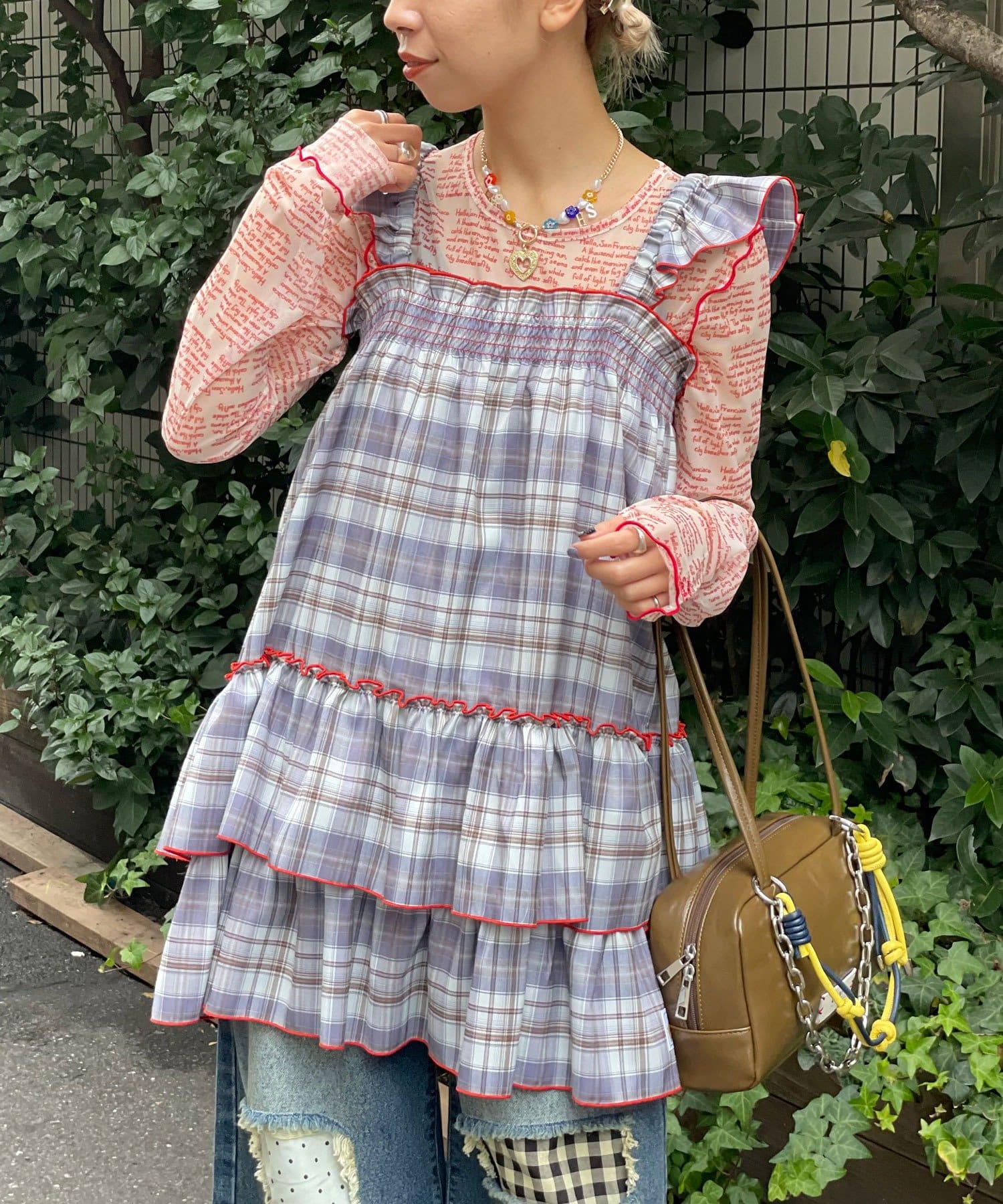 HELLO.SANFRANCISCO 格仔束腰ops - Image 1