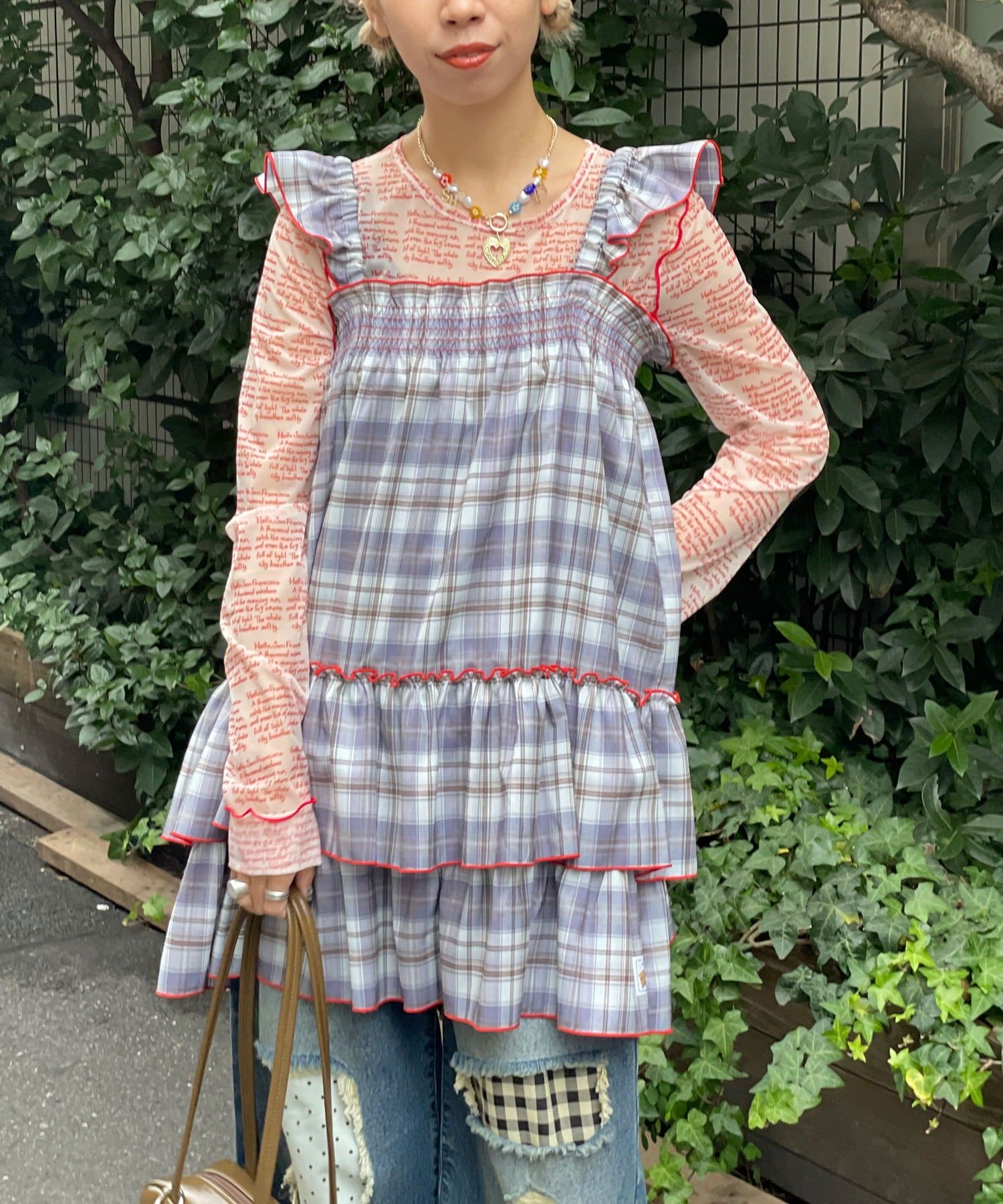 HELLO.SANFRANCISCO 格仔束腰ops - Image 4