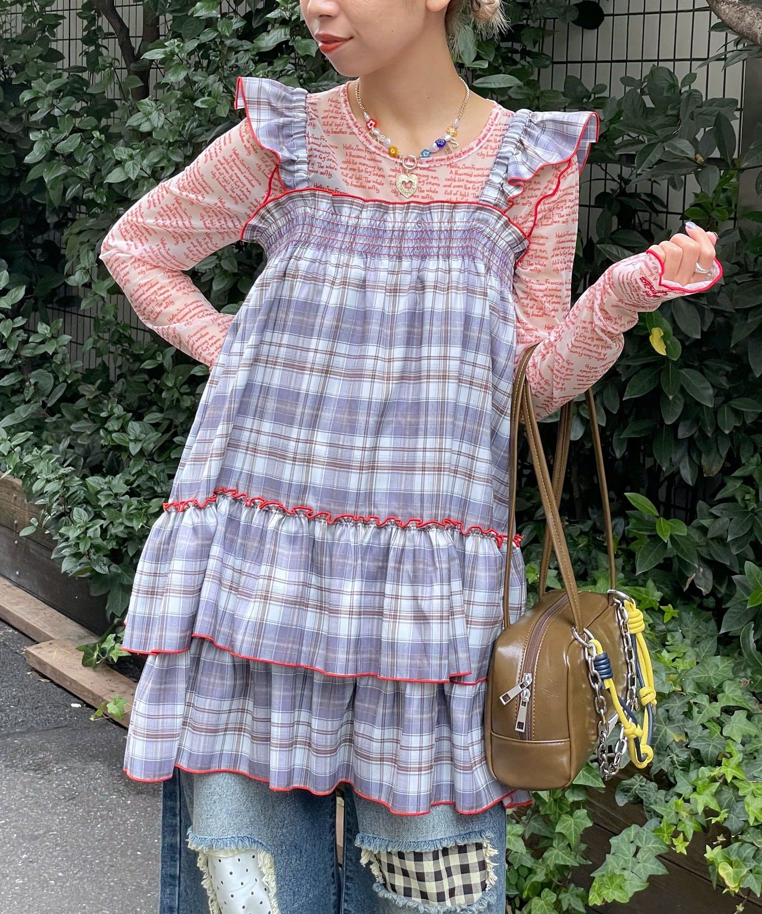 HELLO.SANFRANCISCO 格仔束腰ops - Image 5