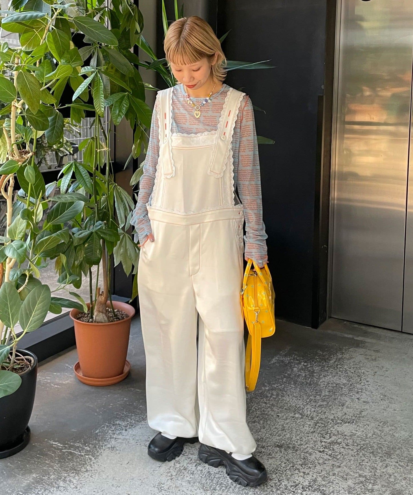 HELLO.SANFRANCISCO 印花Sheer top - Image 6